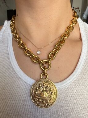 Huge Double Sided Charm Necklace Broken